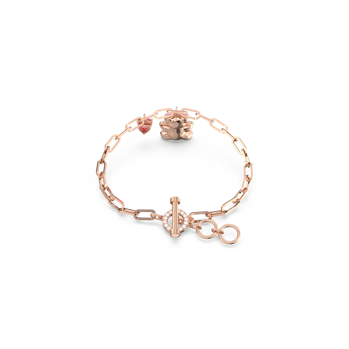 Teddy bracelet, Bear, Pink, Rose gold-tone plated