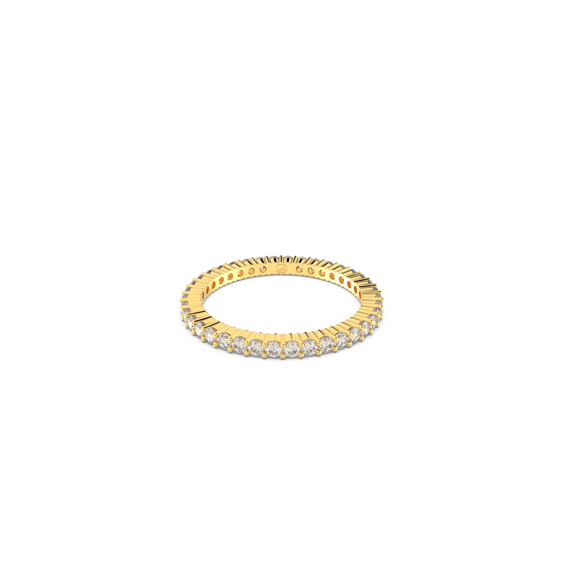 Matrix Vittore ring, Round cut, White, 18K gold finish