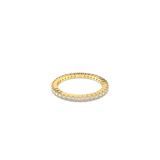Matrix Vittore ring, Round cut, White, 18K gold finish