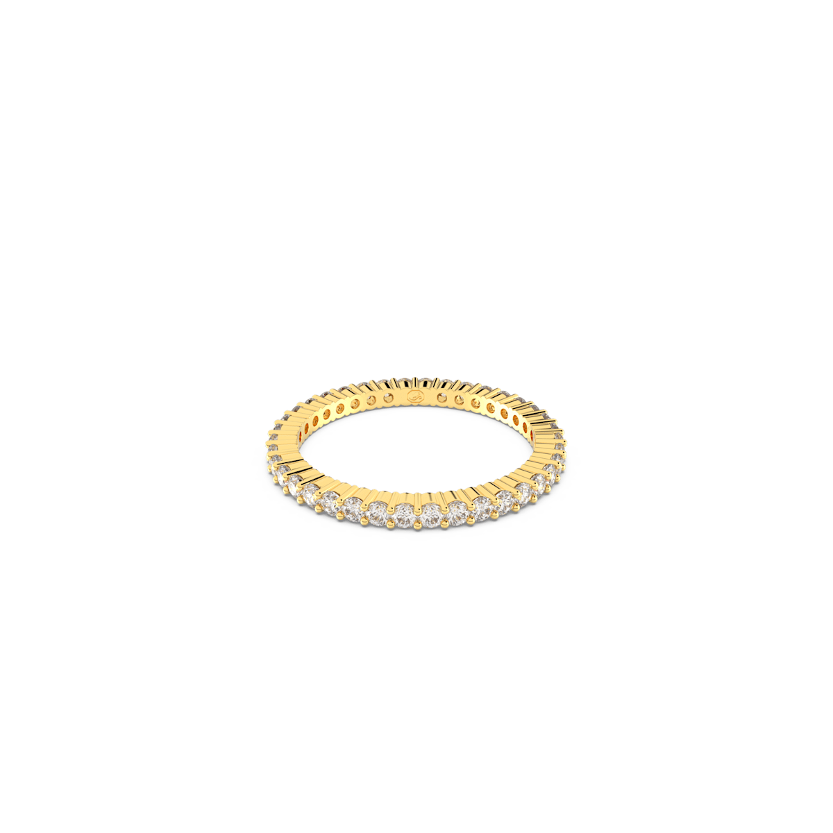 Vittore ring, Round cut, White, Gold-tone finish