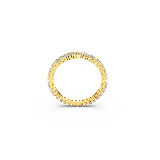 Vittore ring, Round cut, White, Gold-tone finish