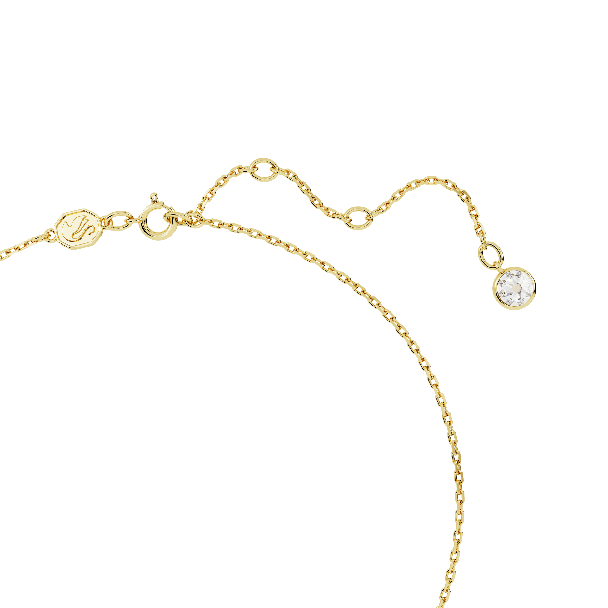 Chroma pendant, Pear cut, Red, 18K gold finish