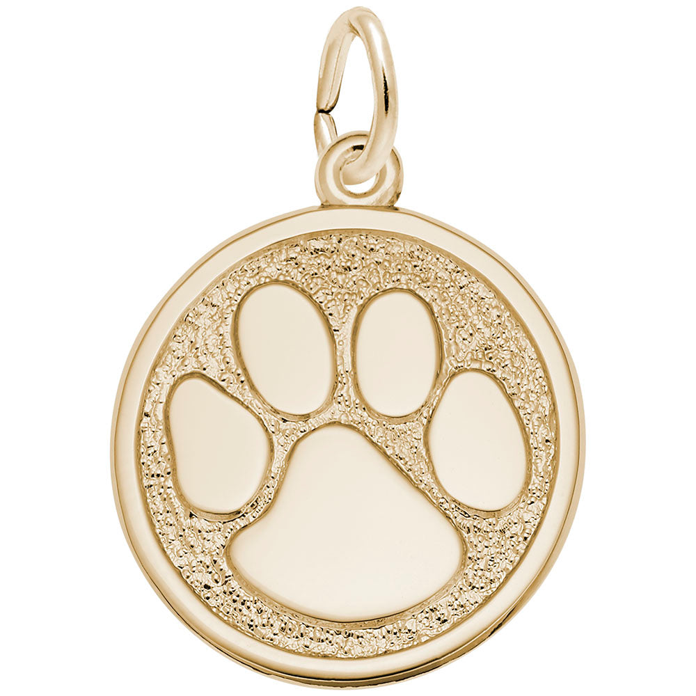 Large Paw Print Charm - Personalized Pet Memorial Jewelry 5663
