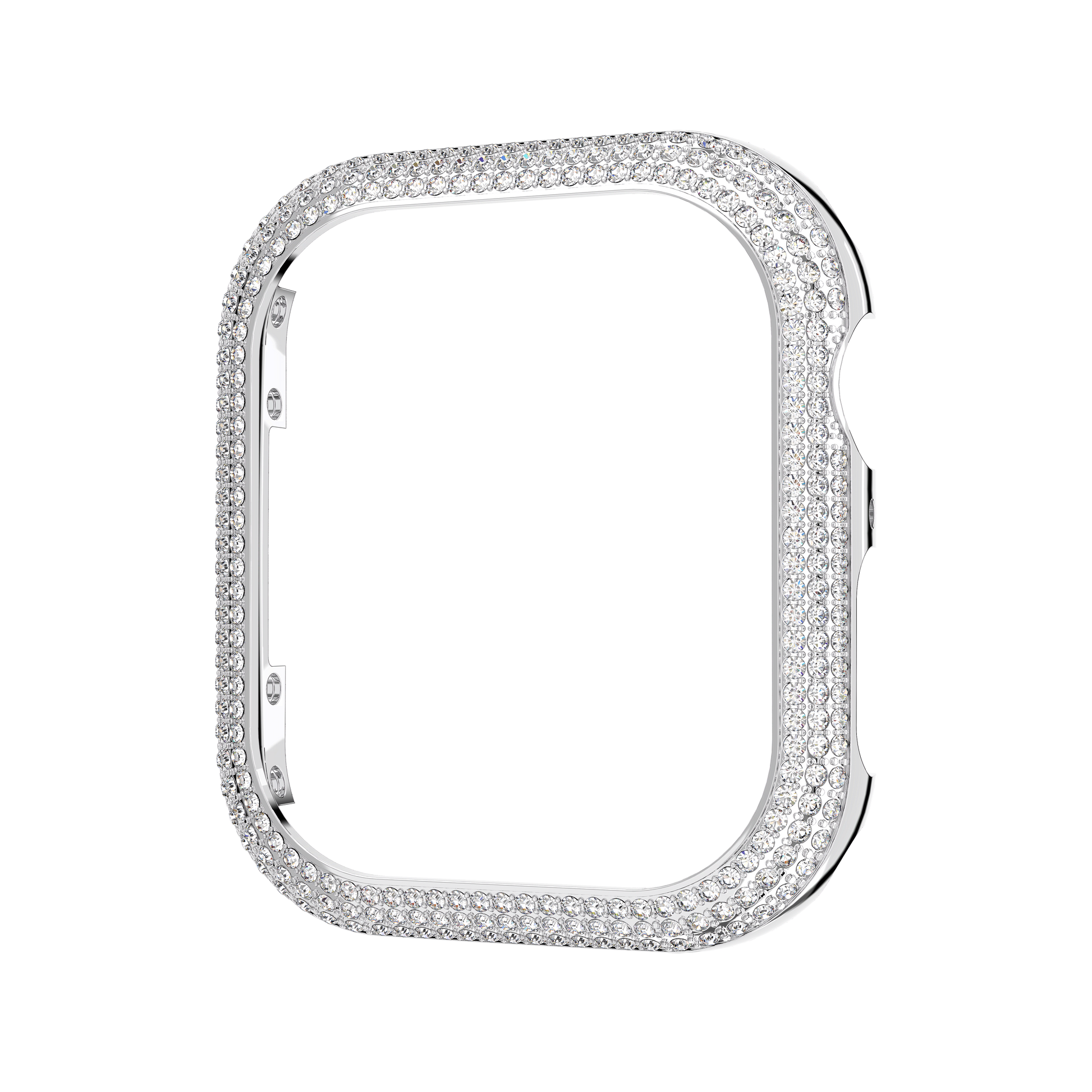 Sparkling case, For Apple Watch® Series 7, 41 mm, Silver tone