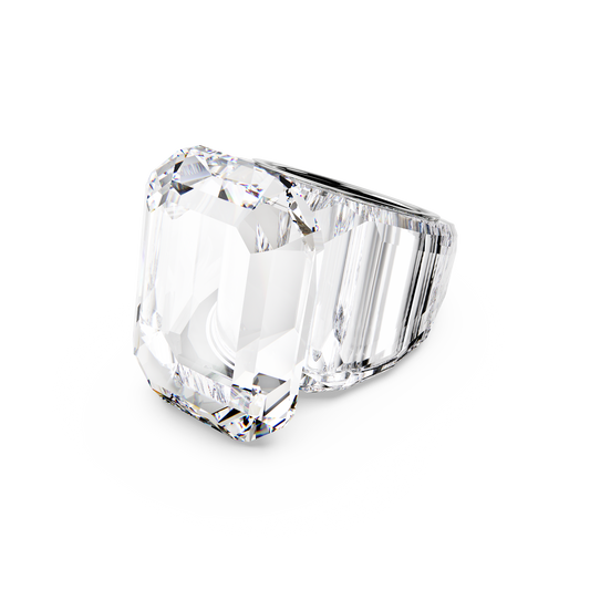 Swarovski Lucent cocktail ring, Octagon cut, White