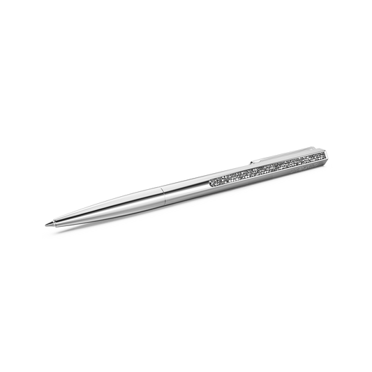 Swarovski Crystal Shimmer ballpoint pen, Silver tone, Chrome plated