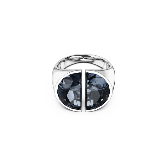 Swarovski Lucent cocktail ring, Gray, Rhodium plated