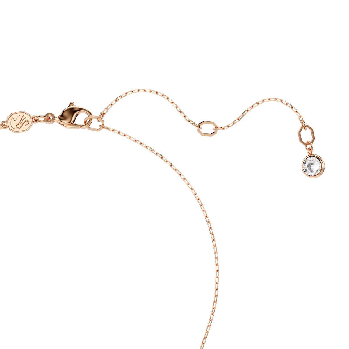 Sublima pendant, Crystal pearl, Moon, Multicolored, 18K rose gold finish