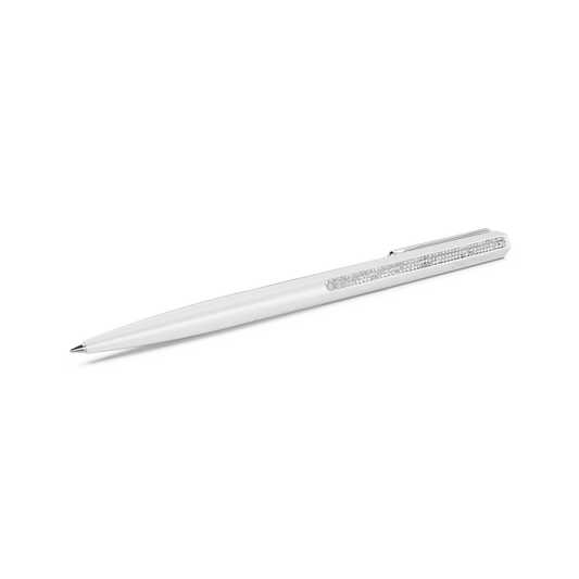 Swarovski Crystal Shimmer ballpoint pen, White lacquered, Chrome plated