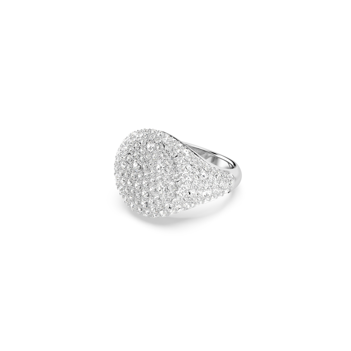 Swarovski Sublima cocktail ring, White, Rhodium plated