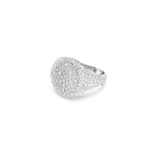 Swarovski Sublima cocktail ring, White, Rhodium plated
