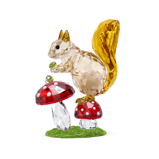 Swarovski Idyllia Squirrel and Mushrooms