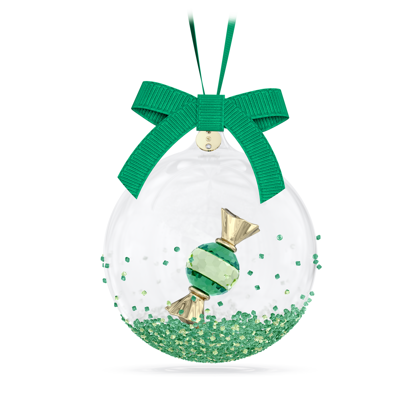Swarovski Holiday Cheers Dulcis Ball Ornament, Green
