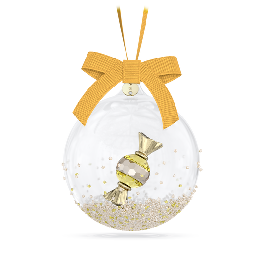 Swarovski Holiday Cheers Dulcis Ball Ornament, Yellow