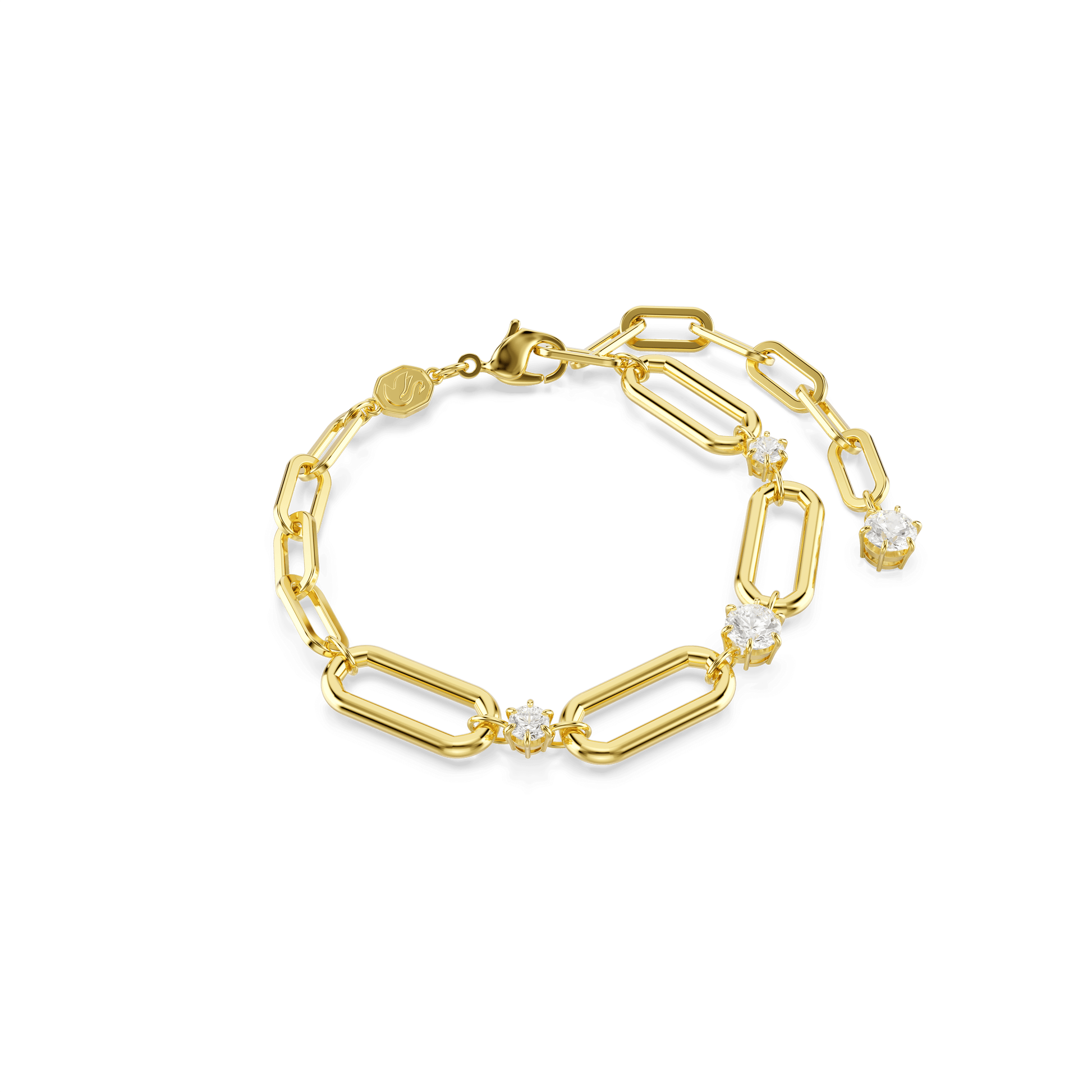 Constella bracelet, White, 18K gold finish