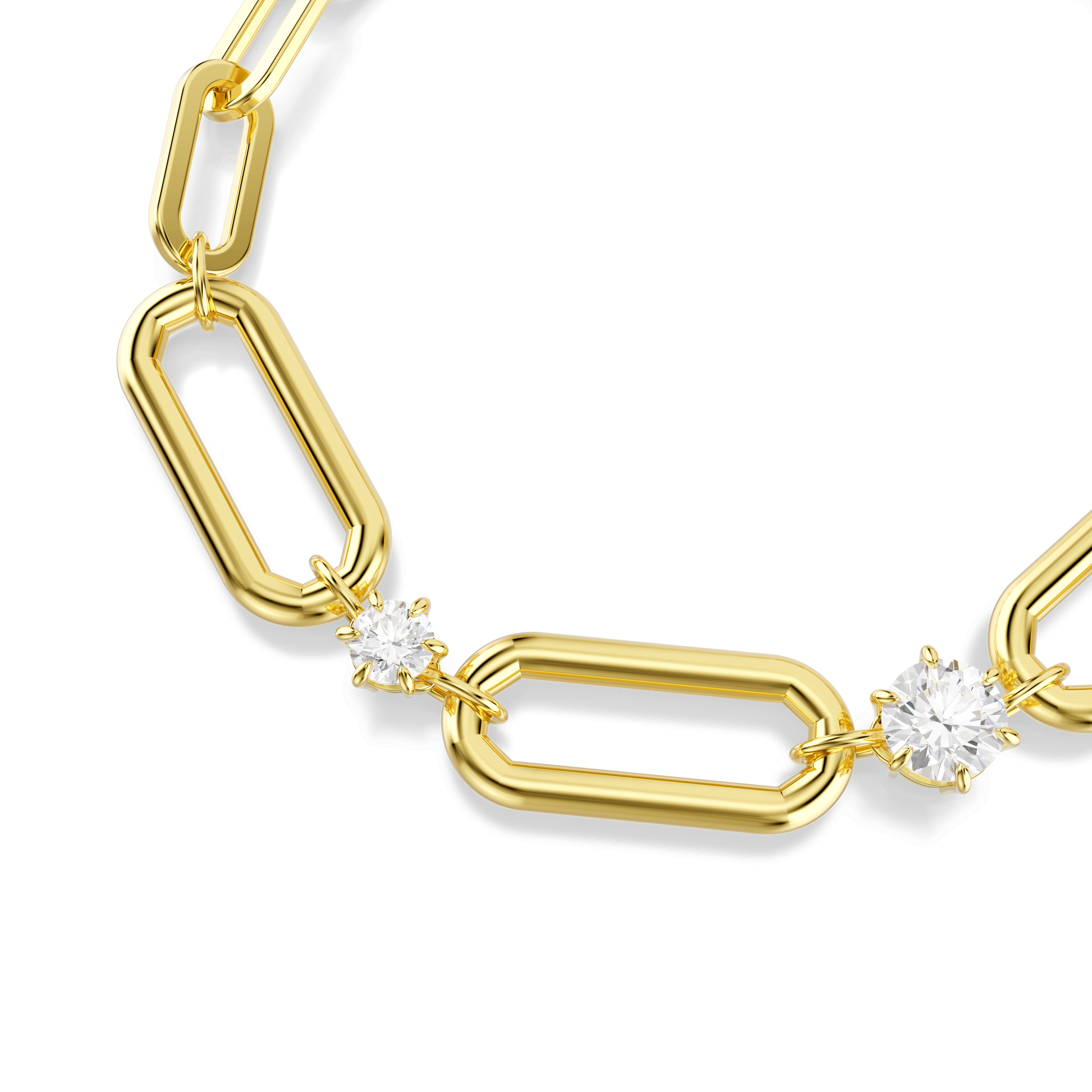 Constella bracelet, White, 18K gold finish