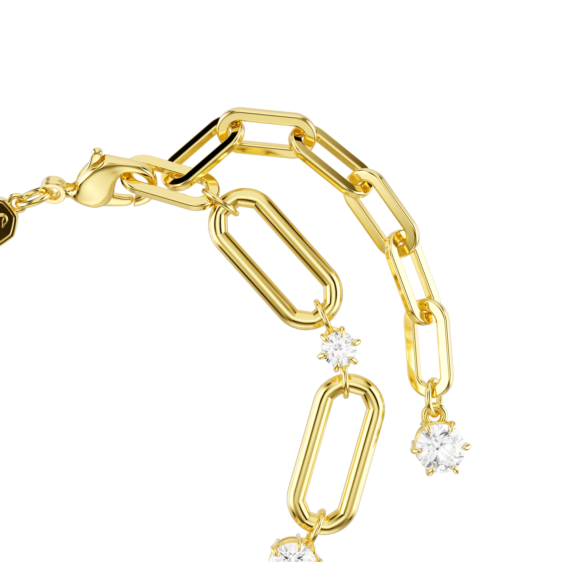 Constella bracelet, White, 18K gold finish