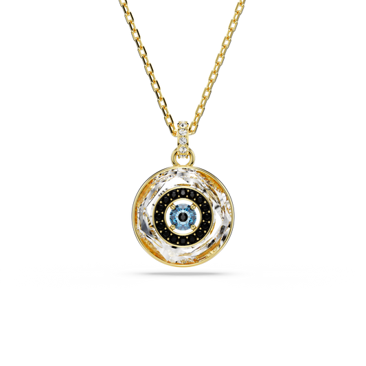 Swarovski Symbolica pendant, Evil eye, Small, Multicolored, Gold-tone plated