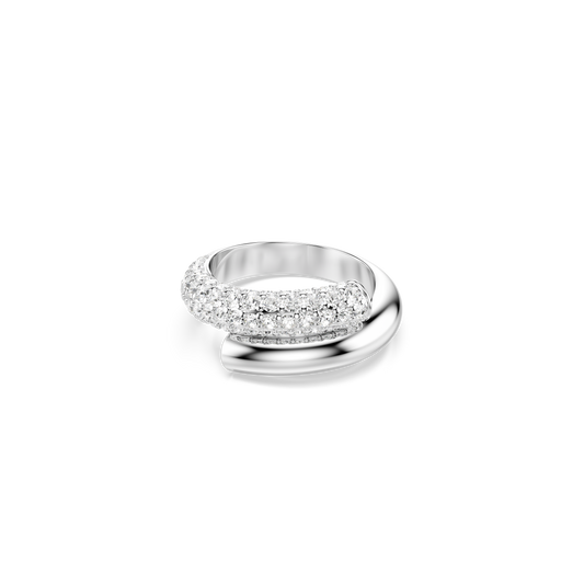 Swarovski Dextera ring, White, Rhodium plated