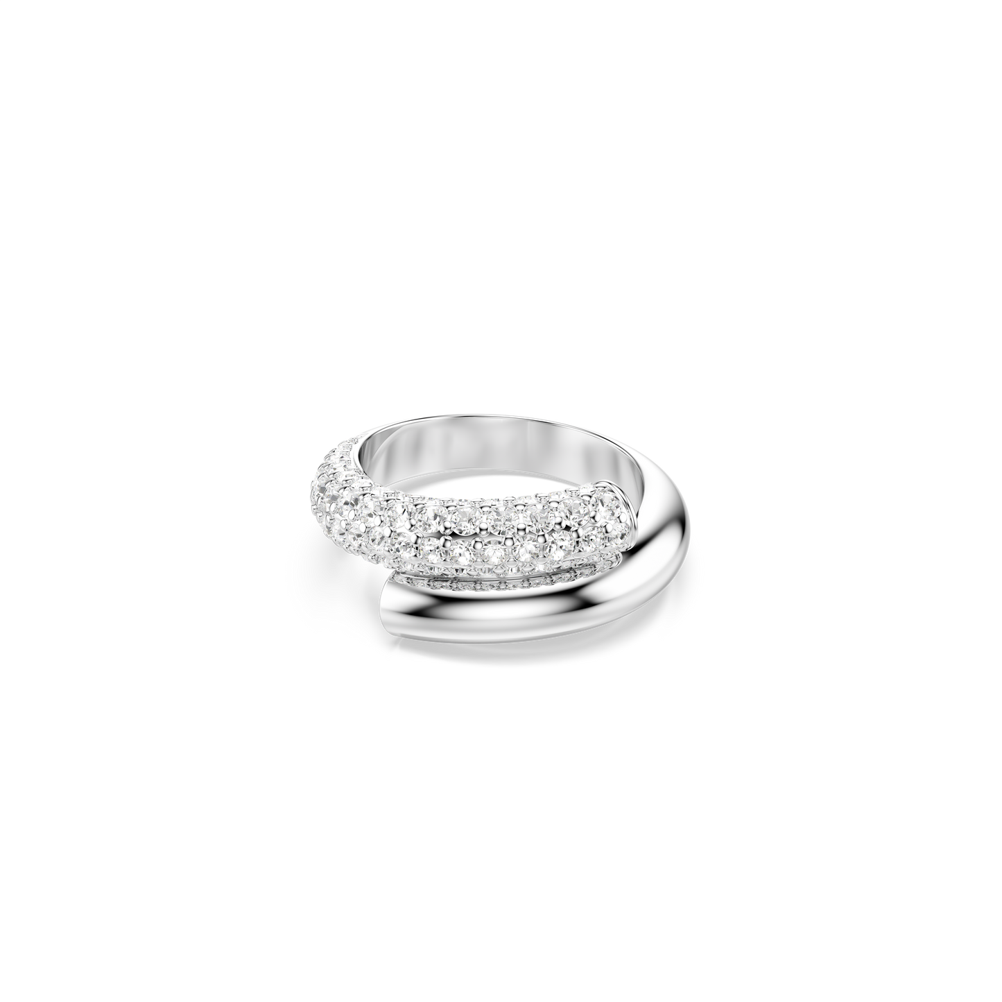 Swarovski Dextera ring, White, Rhodium plated
