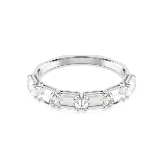 Swarovski Millenia bangle, Octagon cut, White, Rhodium plated