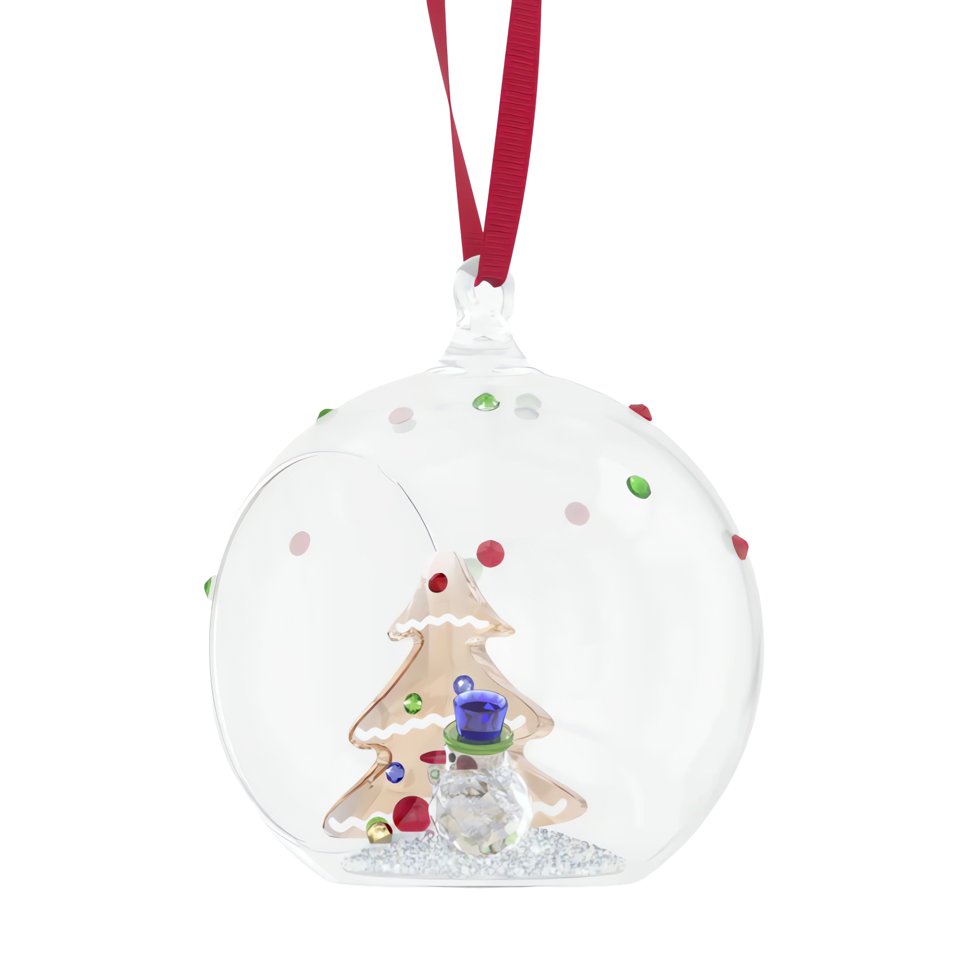 Holiday Cheers Tree and Snowman Ball Ornament