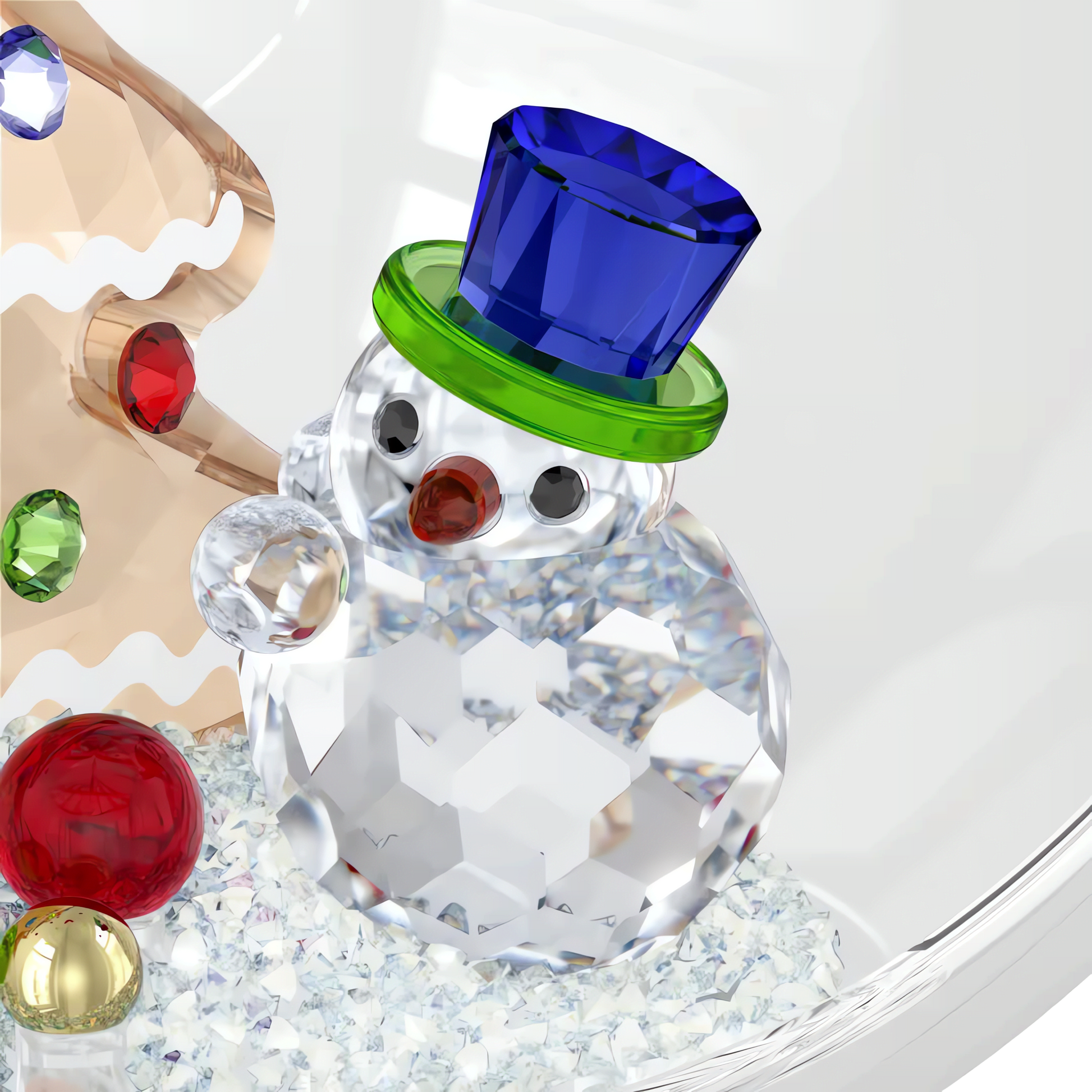 Holiday Cheers Tree and Snowman Ball Ornament