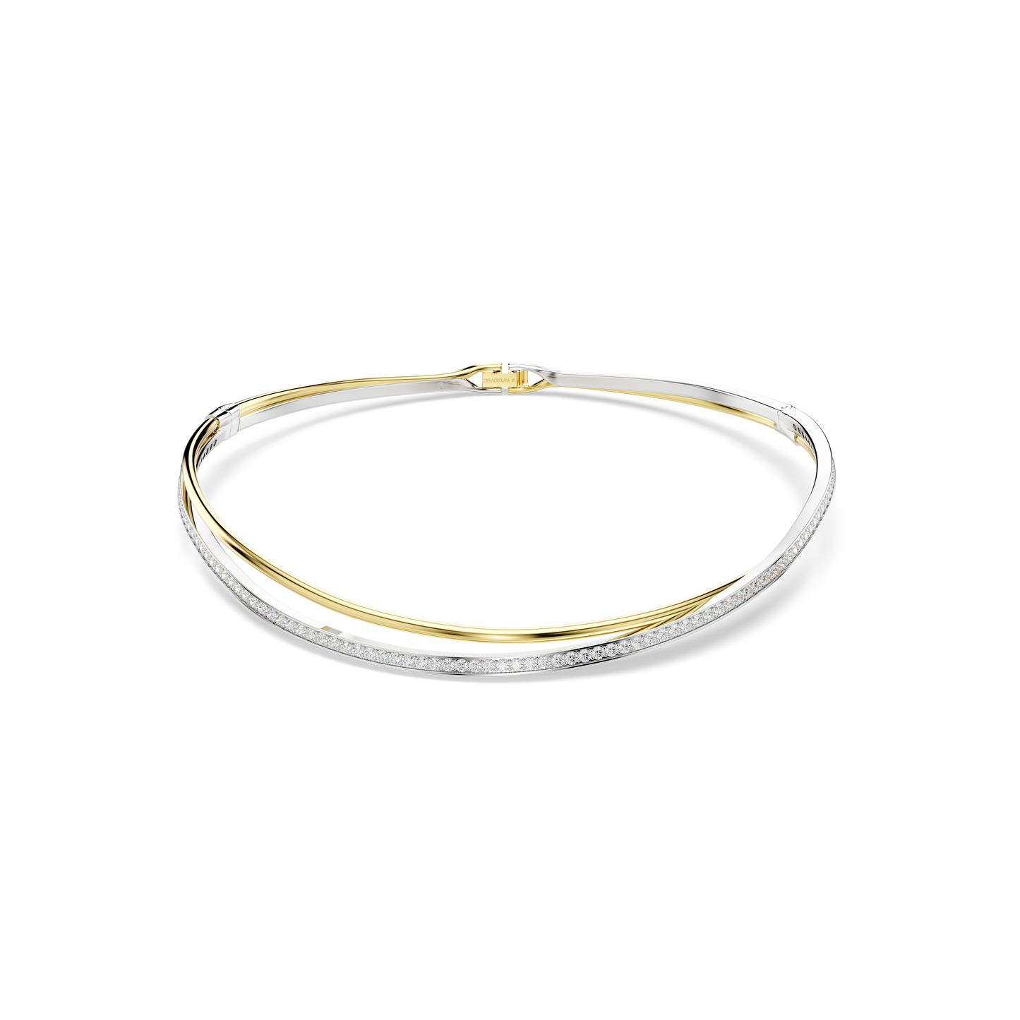 Swarovski Hyperbola choker, Round cut, White, Mixed metal finish