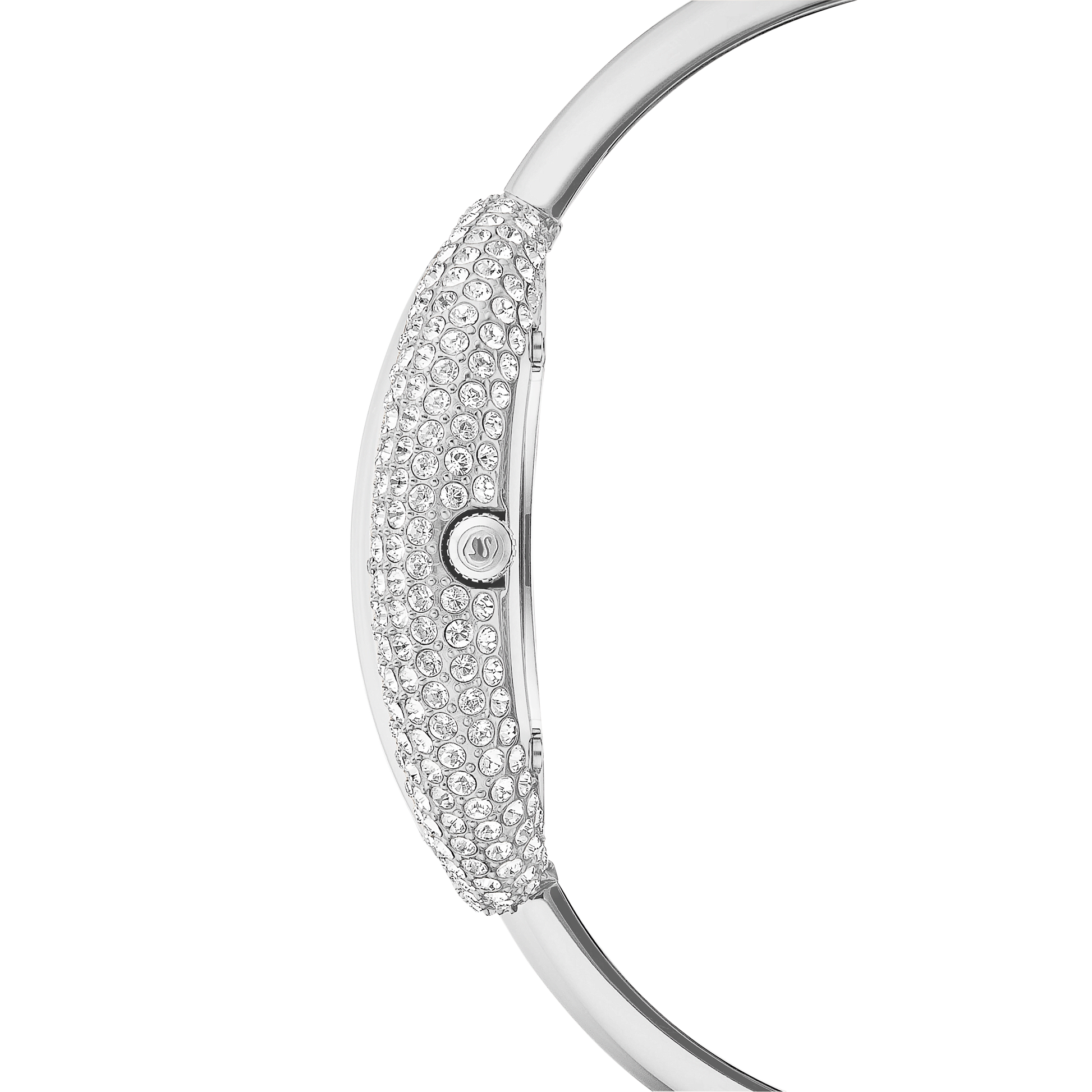 Imber bangle watch, Swiss Made, Metal bracelet, Silver tone, Stainless steel