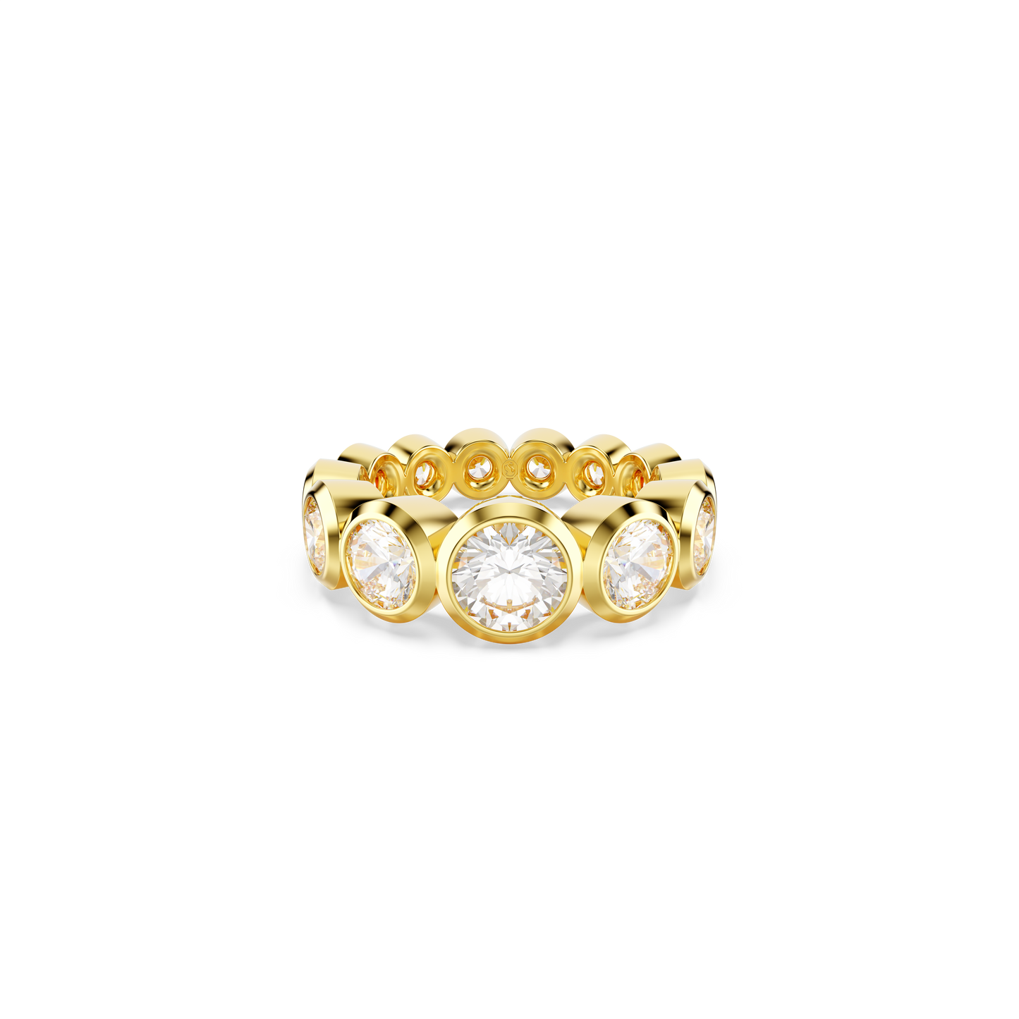 Swarovski Imber ring, Mixed round cuts, White, Gold-tone plated