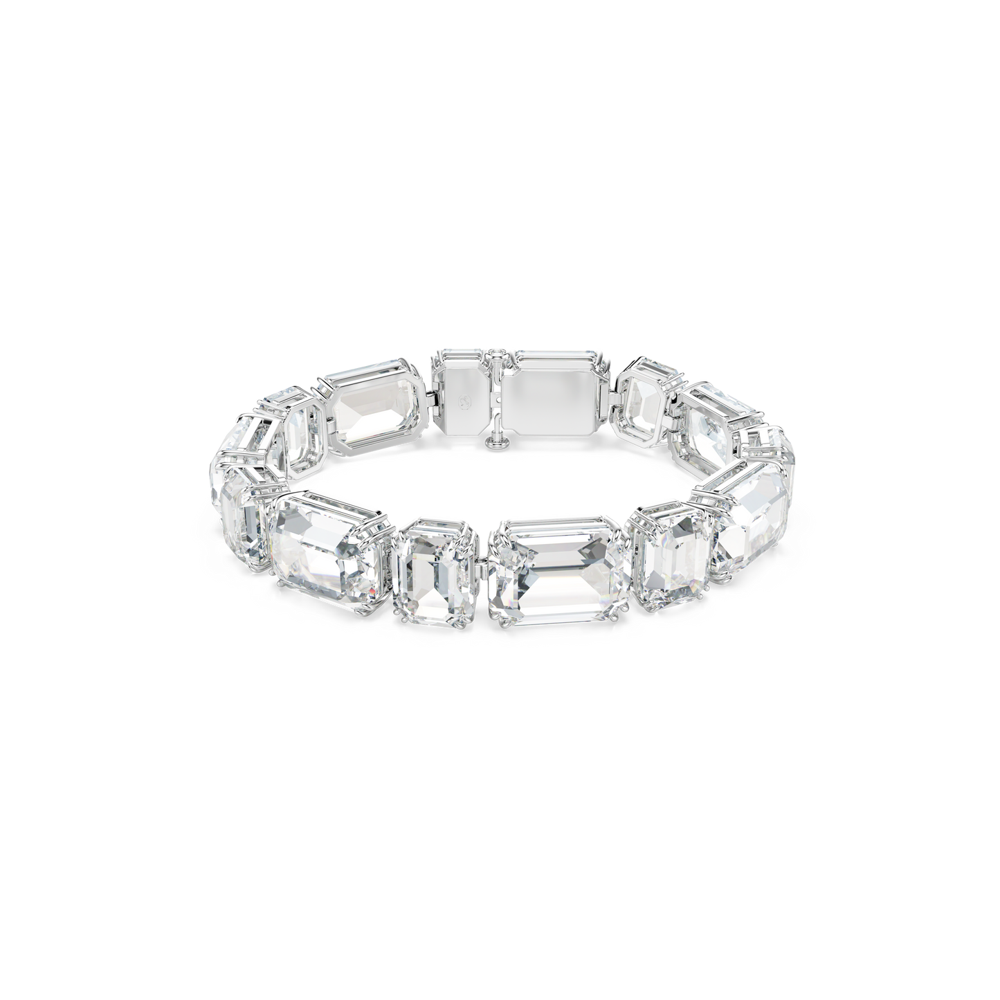 Swarovski Millenia Tennis bracelet, Octagon cut, White, Rhodium plated