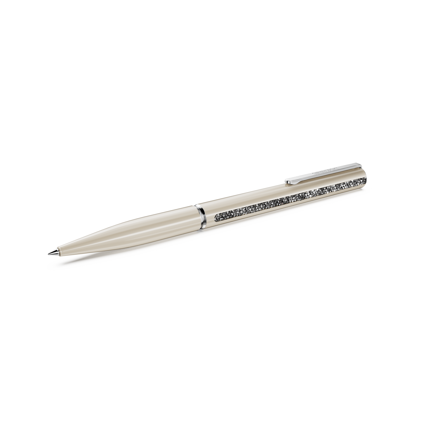 Swarovski Crystal Shimmer Glide ballpoint pen, Beige, Beige lacquered, Chrome plated