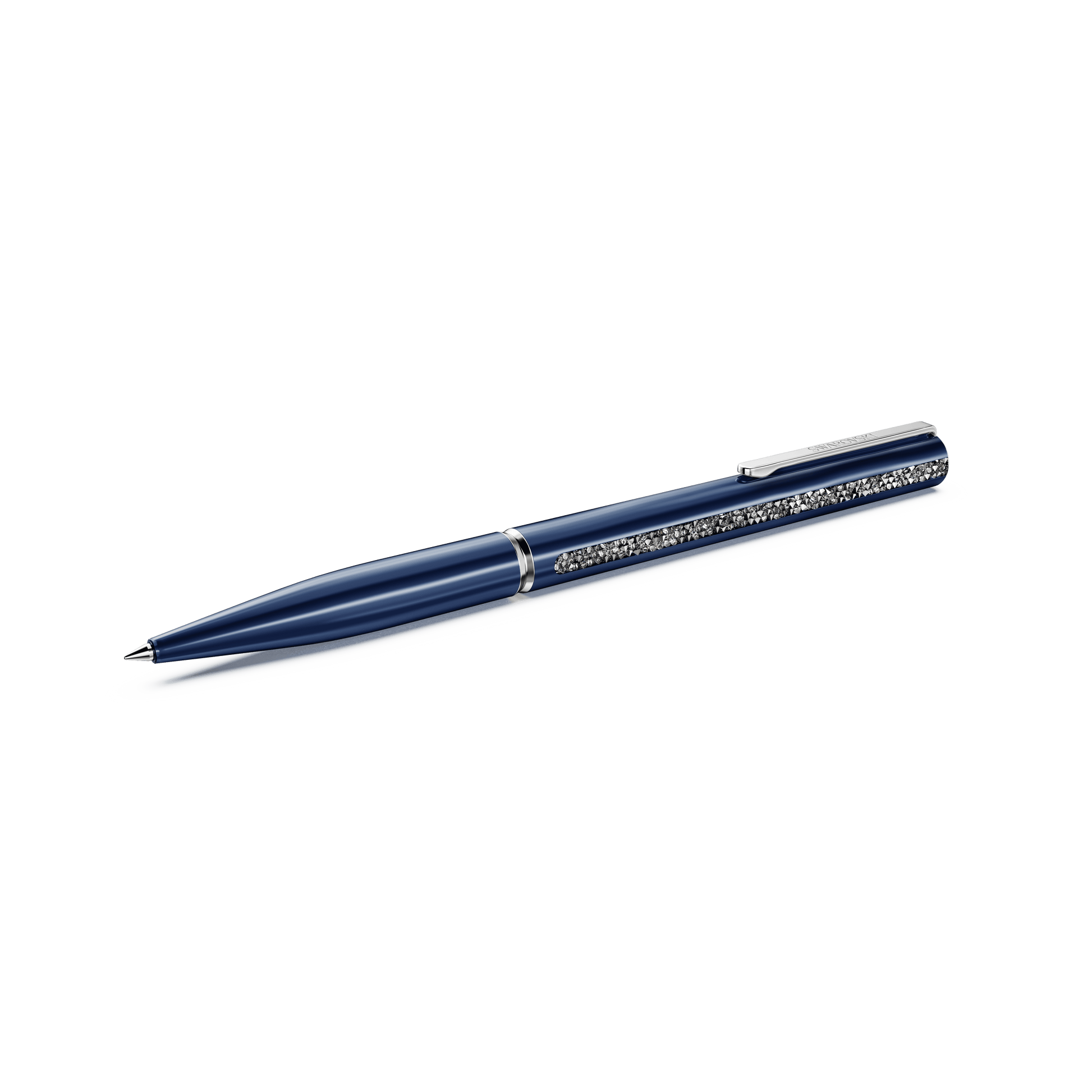 Shimmer ballpoint pen, Blue, Blue lacquered, Chrome plated