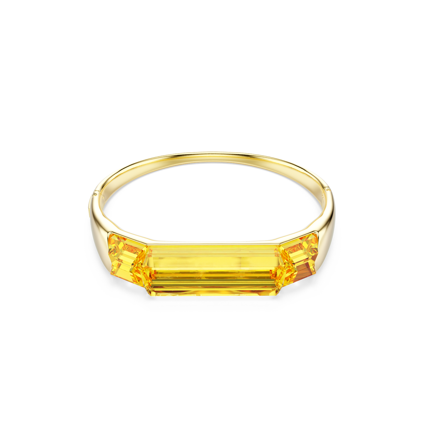 Swarovski Lucent bangle, Yellow, Gold-tone plated