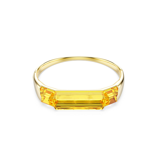 Swarovski Lucent bangle, Yellow, Gold-tone plated