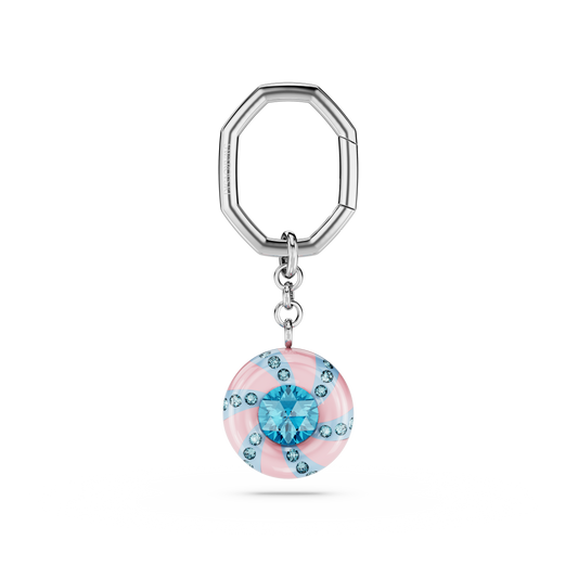 Swarovski Dulcis key ring, Round cut, Multicolored, Rhodium plated