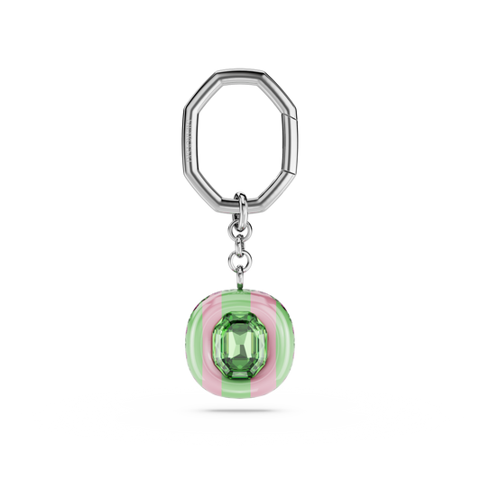 Swarovski Dulcis key ring, Octagon cut, Multicolored, Rhodium plated