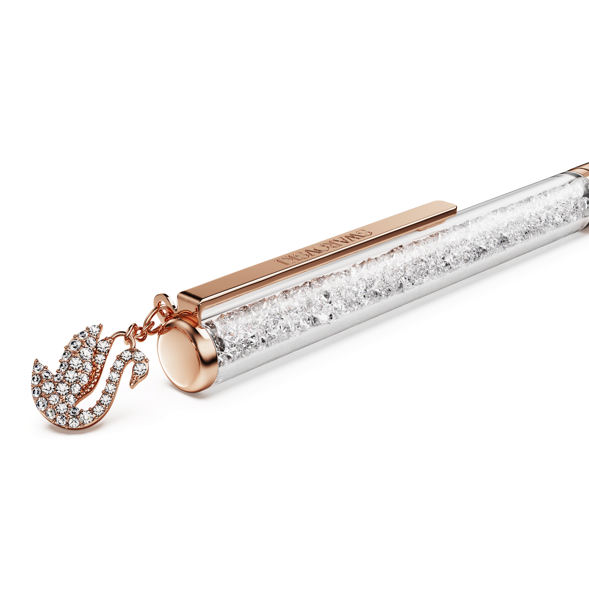 Crystalline ballpoint pen, Swan, Rose gold-tone plated