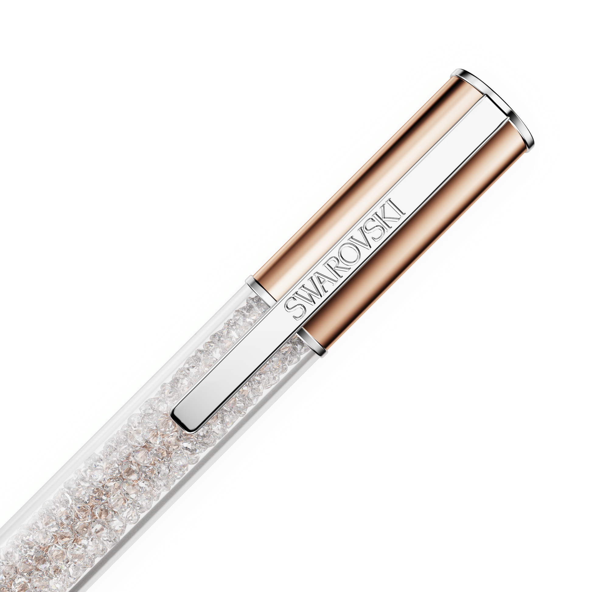 Crystalline ballpoint pen, Rose gold tone, Rose gold-tone plated