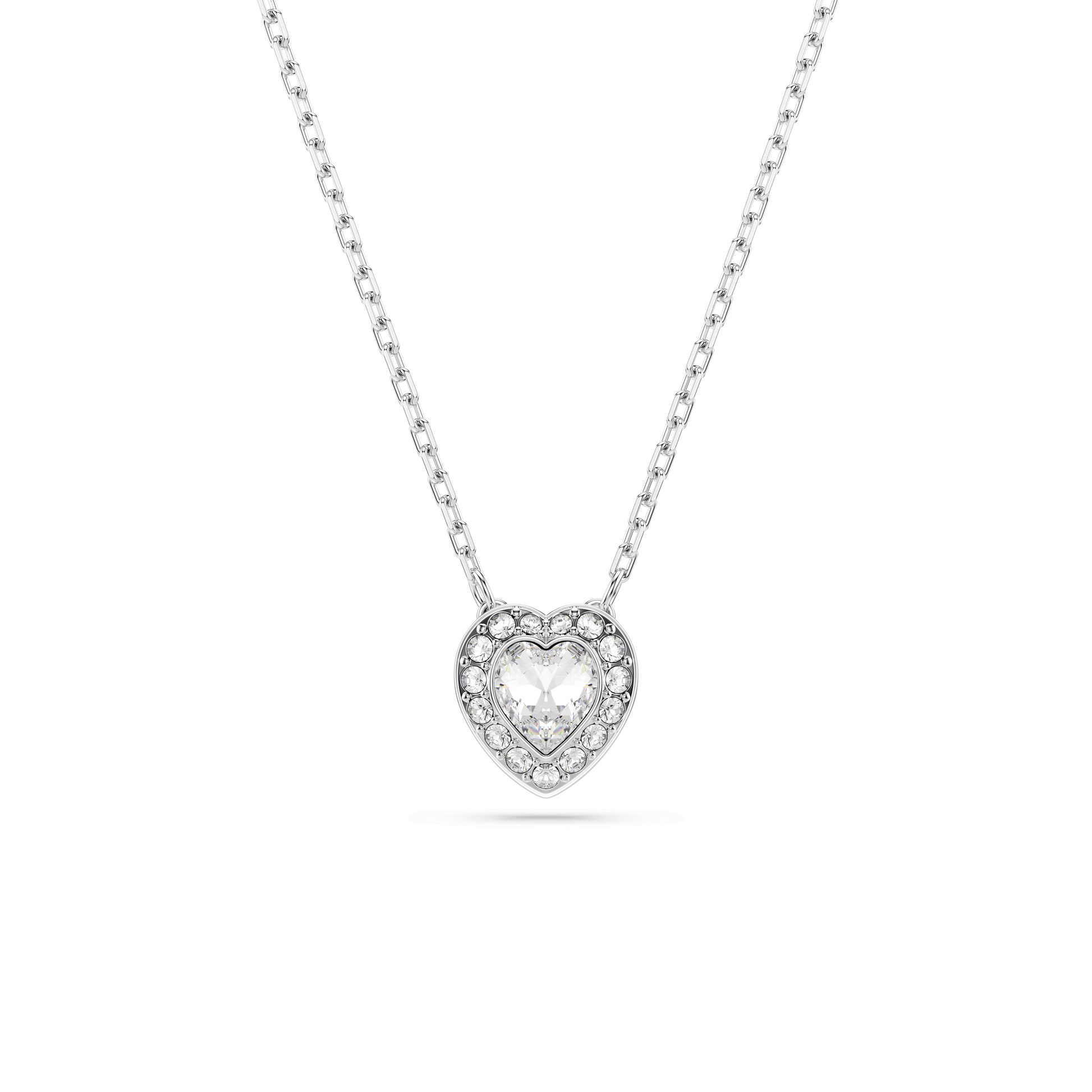 Ariana Grande x Swarovski pendant, Mixed cuts, Heart, White, Rhodium plated
