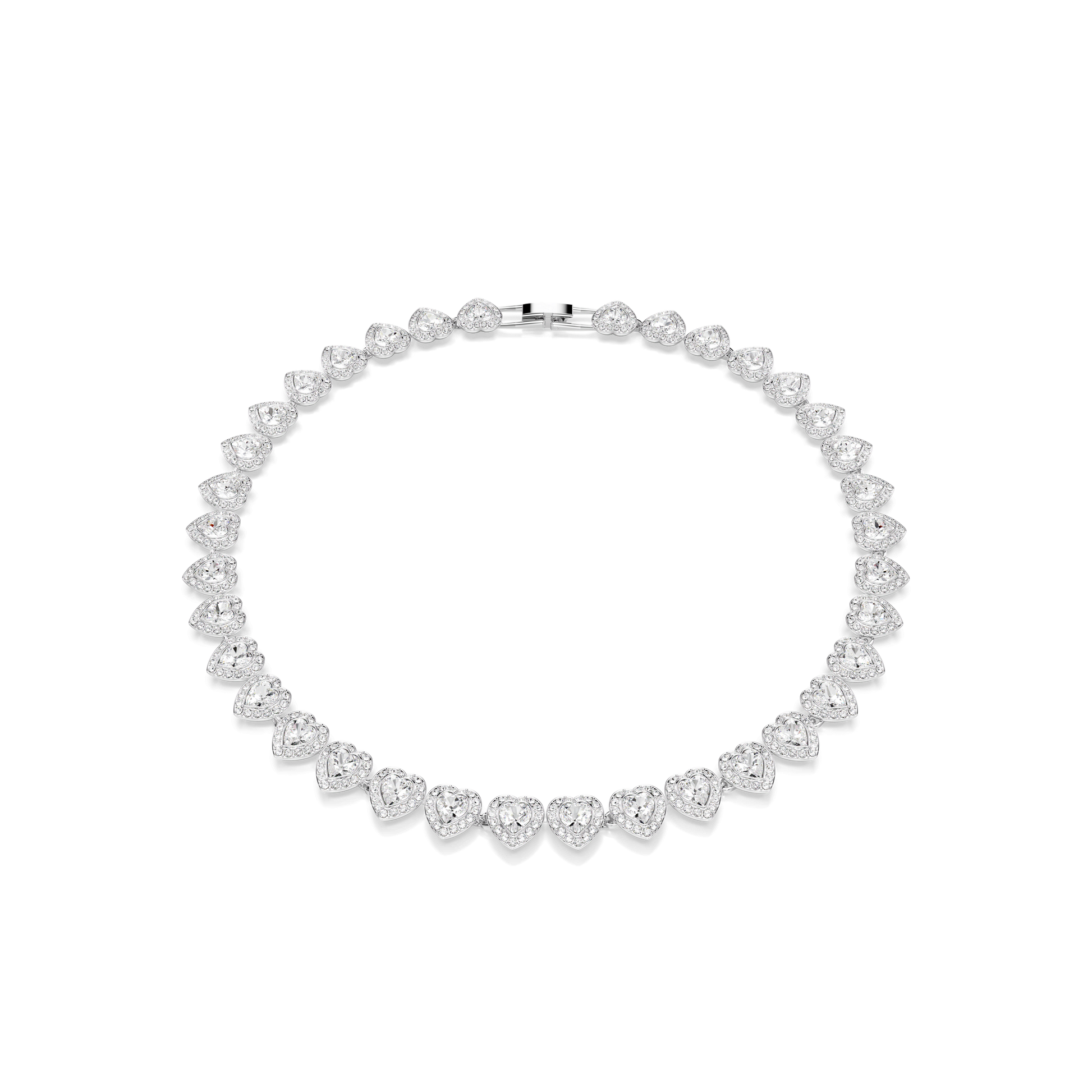 Ariana Grande x Swarovski necklace, Mixed cuts, Heart, White, Rhodium plated
