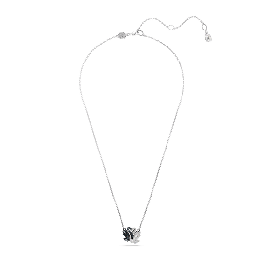 Swan pendant, Swan, Black, Mixed metal finish