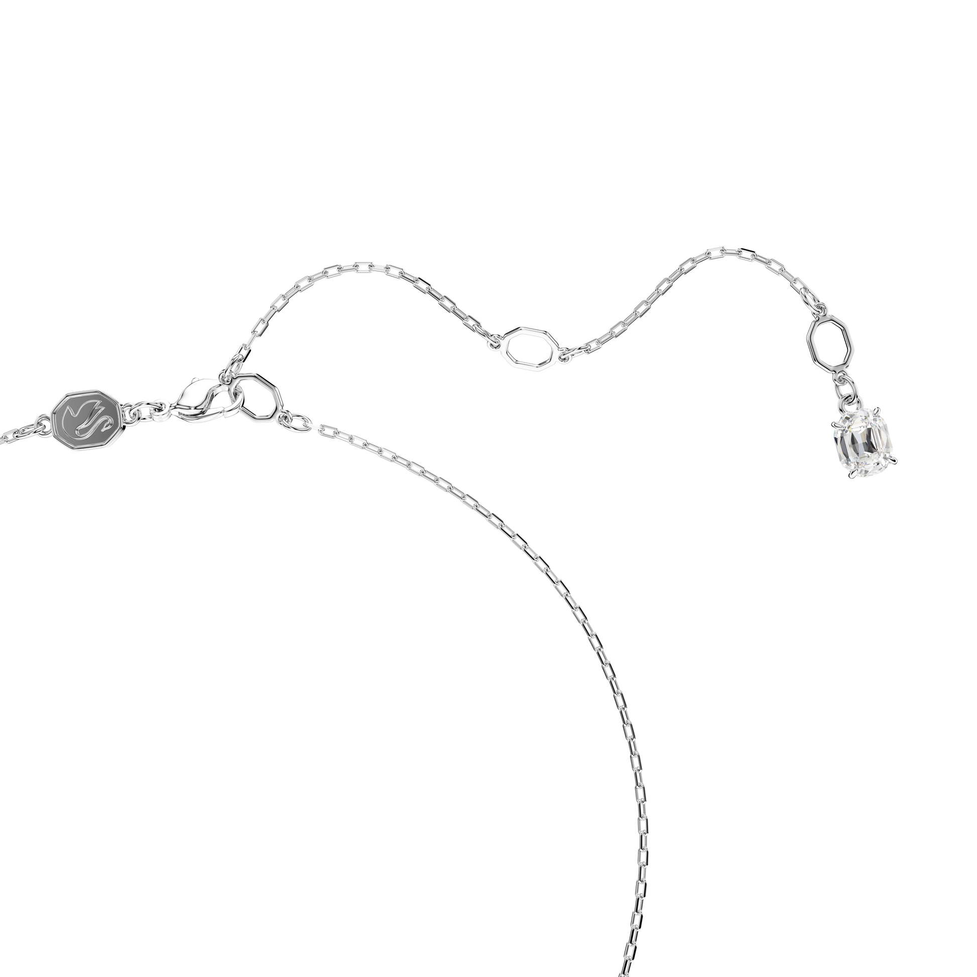 Swan pendant, Swan, Black, Mixed metal finish