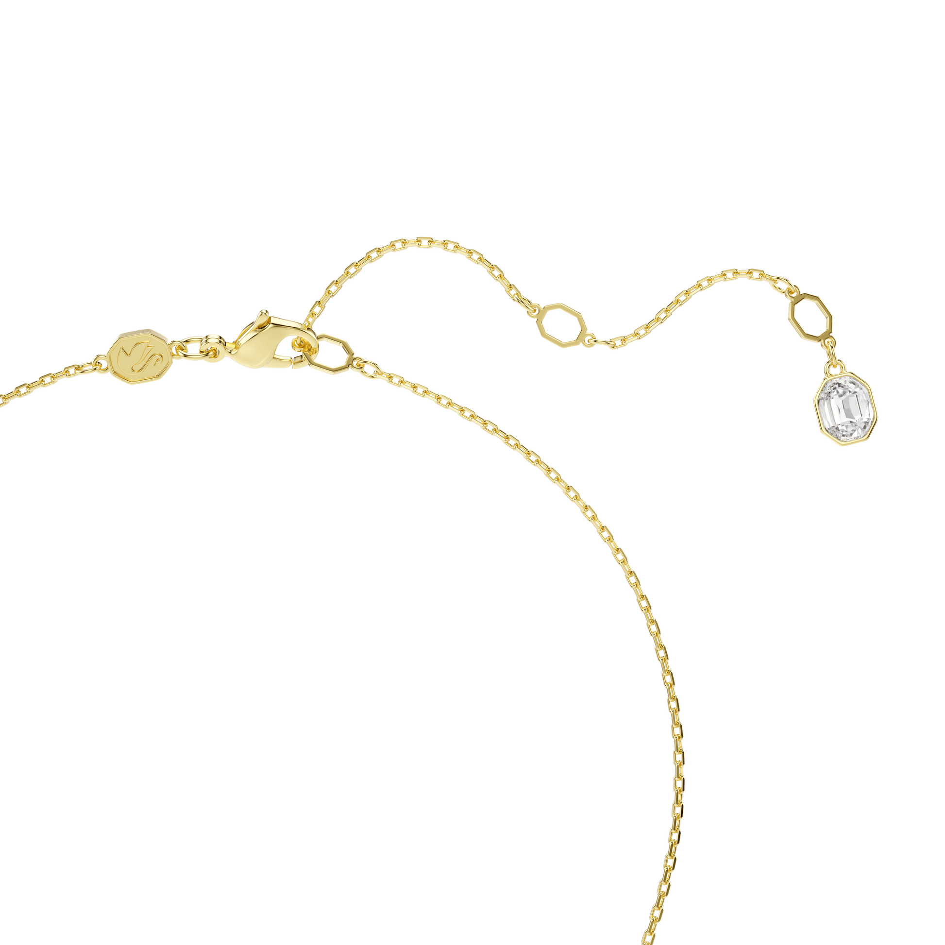 Idyllia pendant, Mixed cuts, Flower, Blue, 18K gold finish