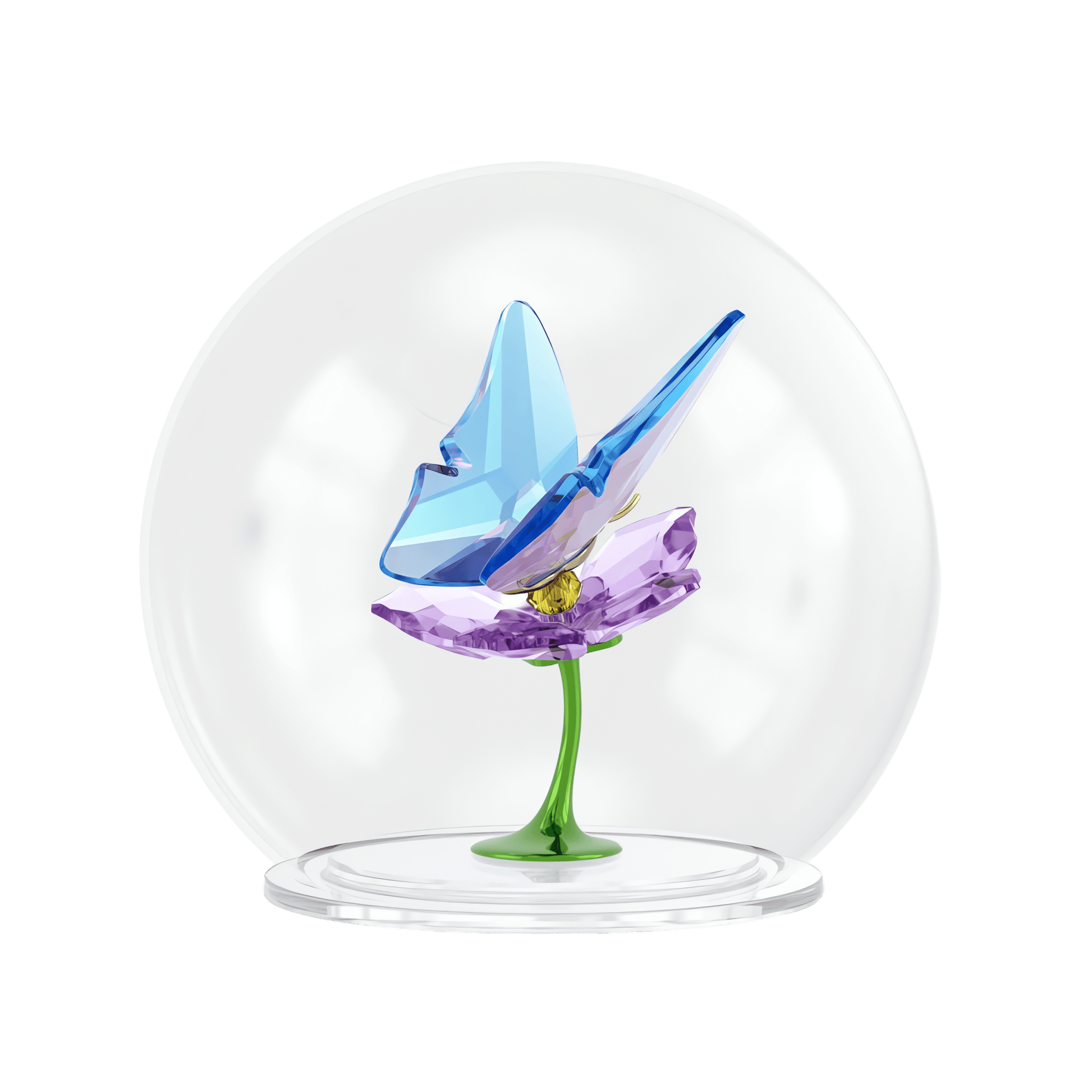 Idyllia Glass Ball Butterfly and Flower