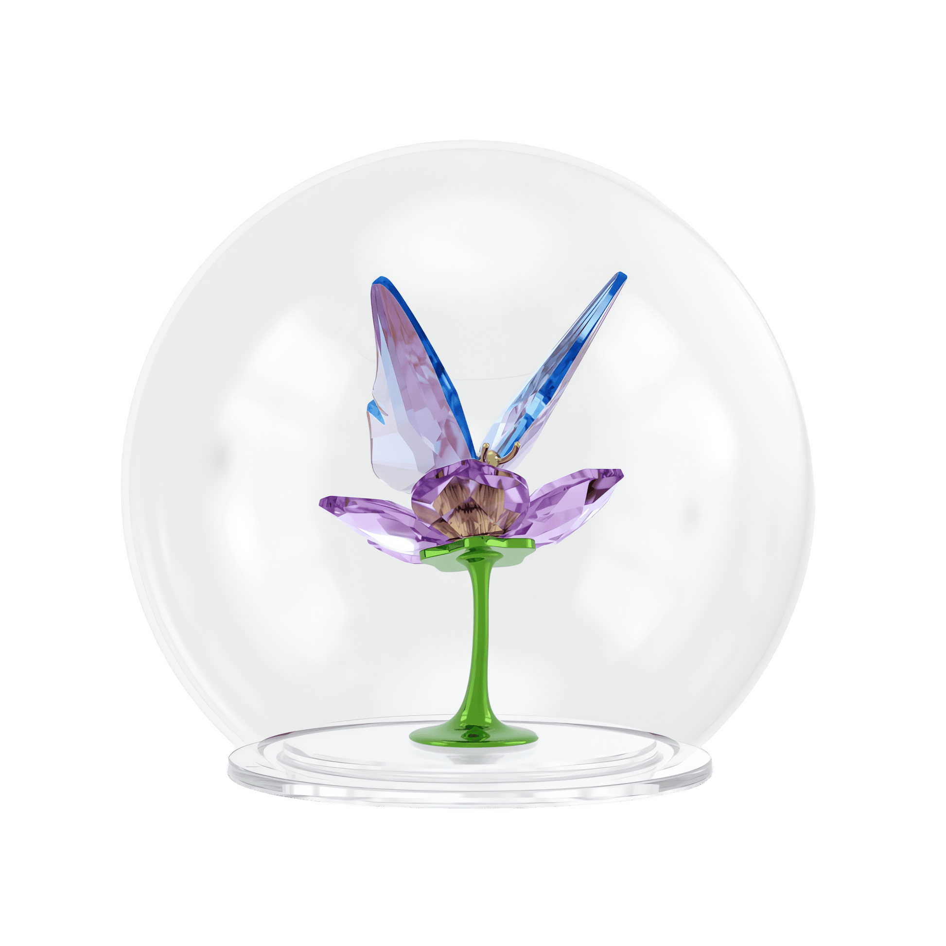Idyllia Glass Ball Butterfly and Flower