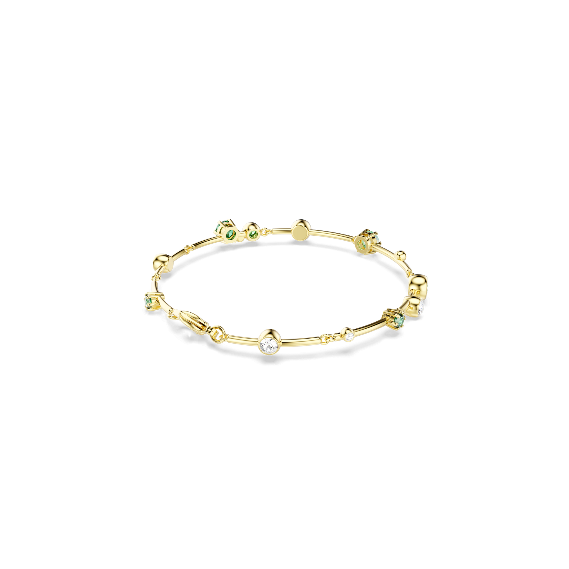 Constella bracelet, Mixed cuts, Green, 18K gold finish