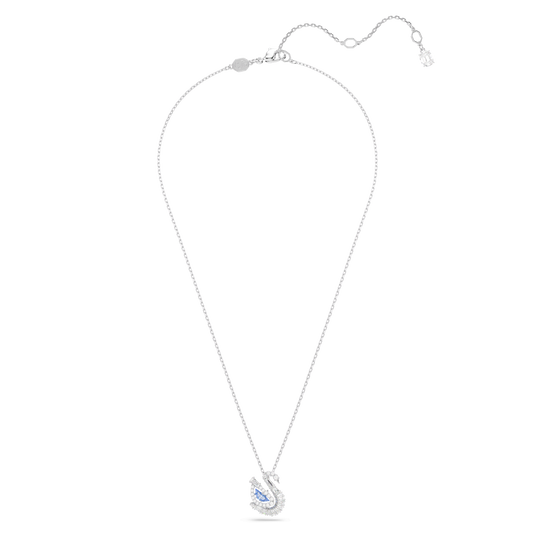Swan pendant, Mixed cuts, Swan, Blue