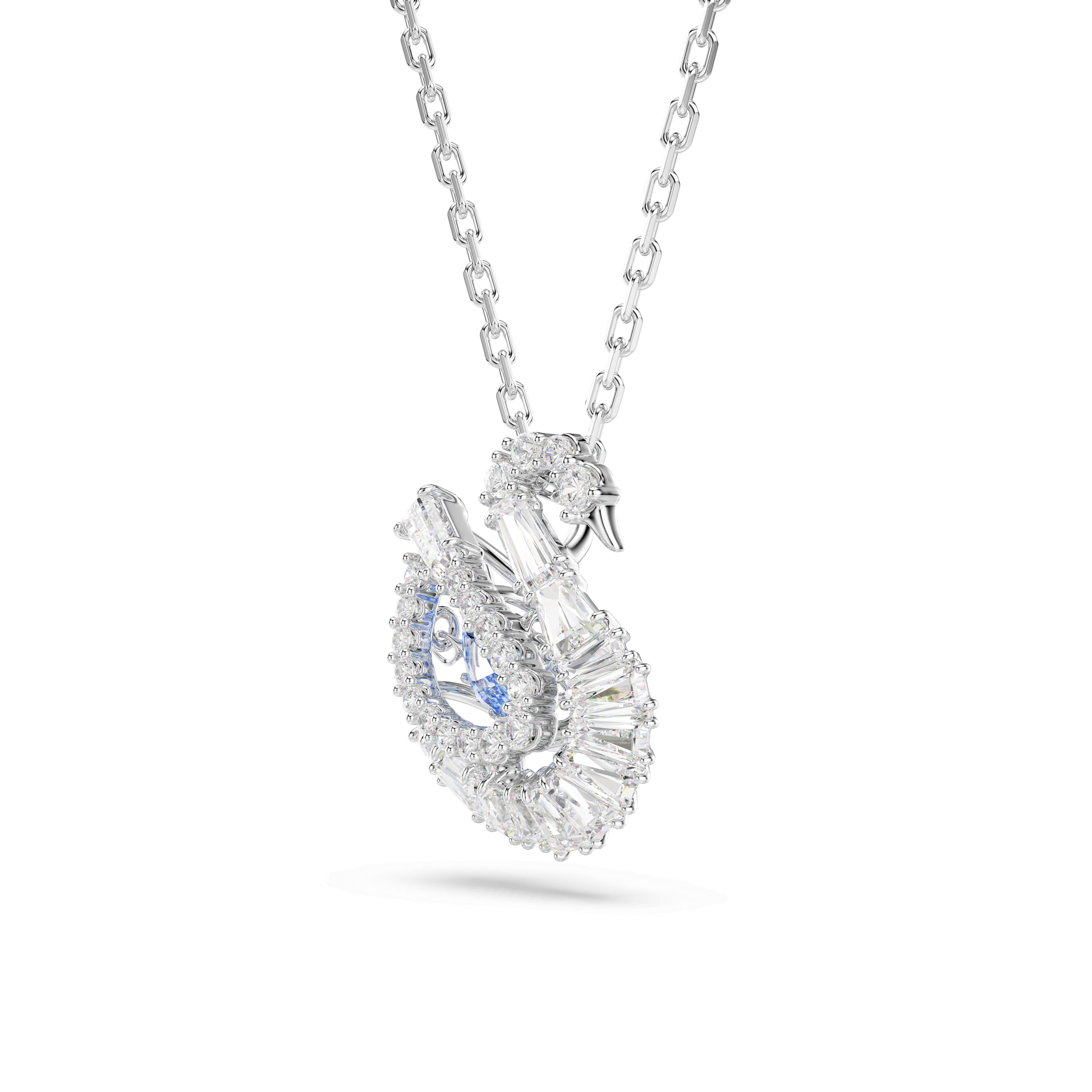 Swan pendant, Mixed cuts, Swan, Blue