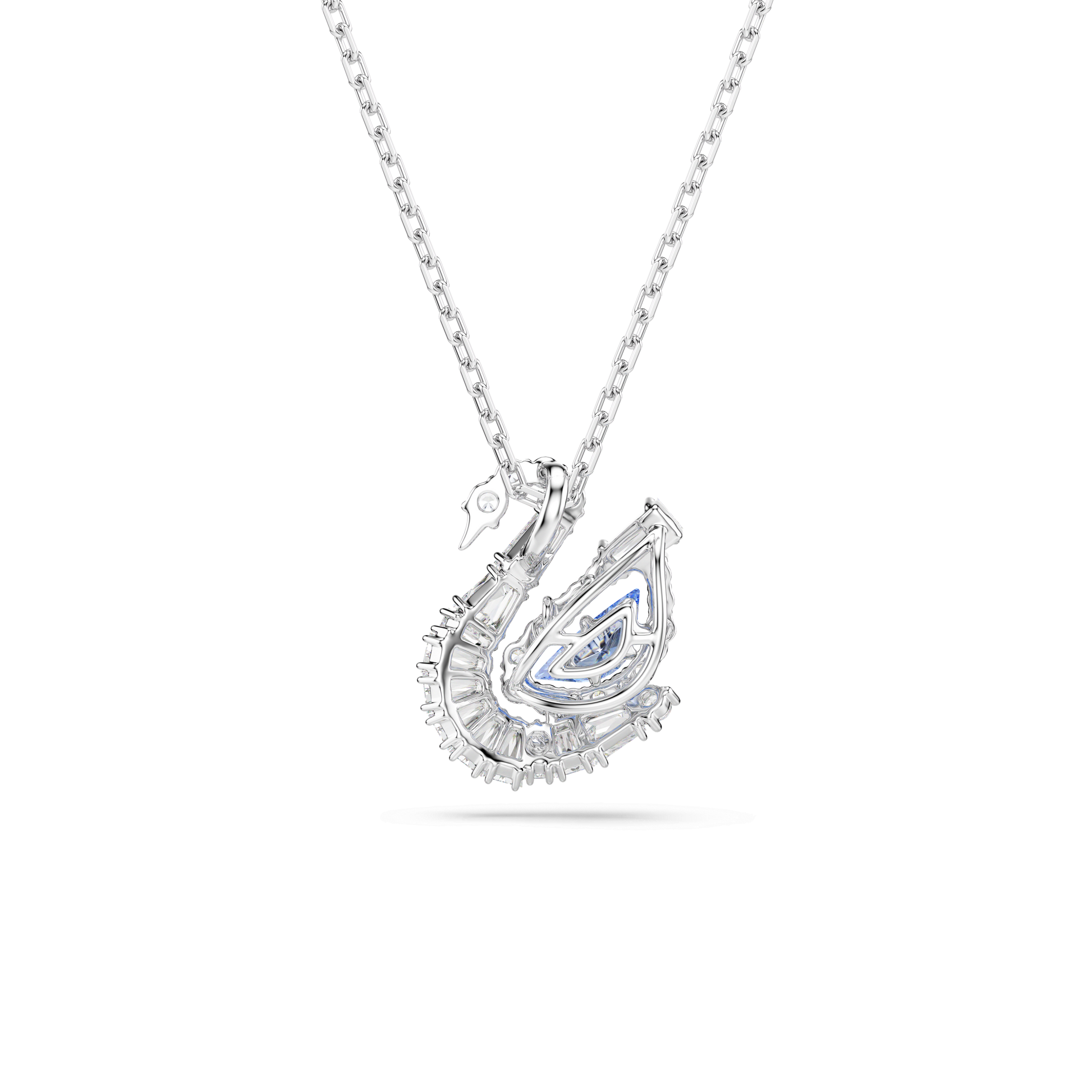 Swan pendant, Mixed cuts, Swan, Blue